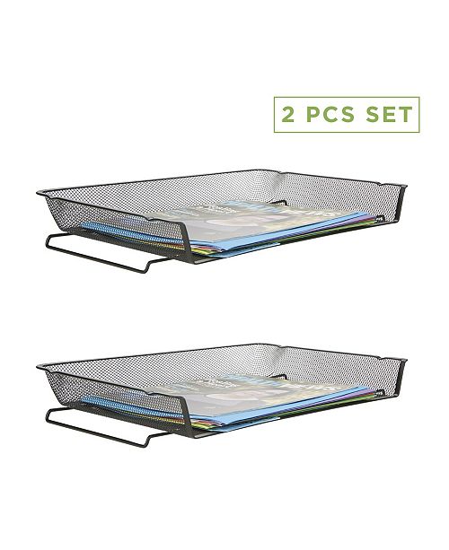 Mind Reader 2 Piece Stackable Letter Legal Tray Desktop File Organizer Reviews Cleaning Organization Home Macy S