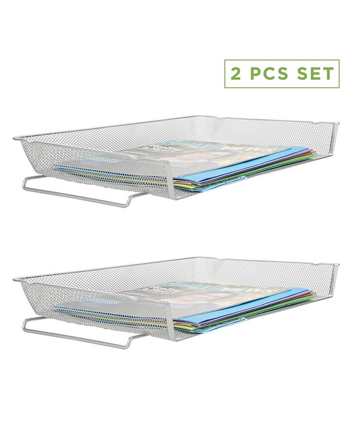 Mind Reader 2 Piece Stackable Letter Legal Tray, Desktop File Organizer ...