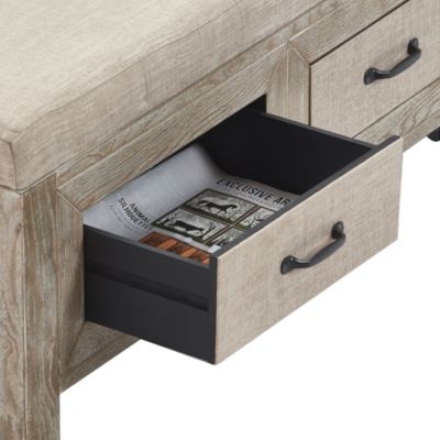 Cottage Upholstered Storage Bench