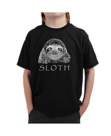 Big Boy's Word Art T-Shirt - Sloth