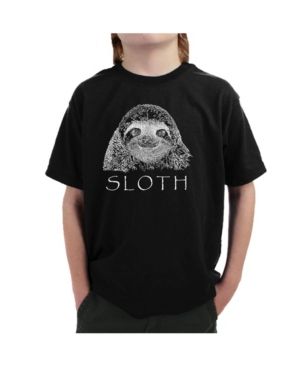 La Pop Art Big Boy's Word Art T-Shirt - Sloth