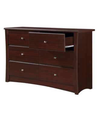 Crescent 6 Drawer Double Dresser