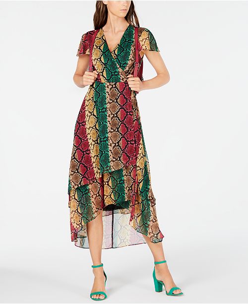 Inc Snake Embossed Wrap Dress Created For Macy S