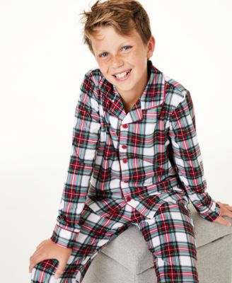 Photo 1 of SIZE 8 Matching Family Pajamas Kids Stewart Plaid Pajama Set, 