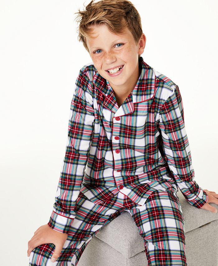 Family Pajamas Matching Kids Stewart Plaid Pajama Set, Created for