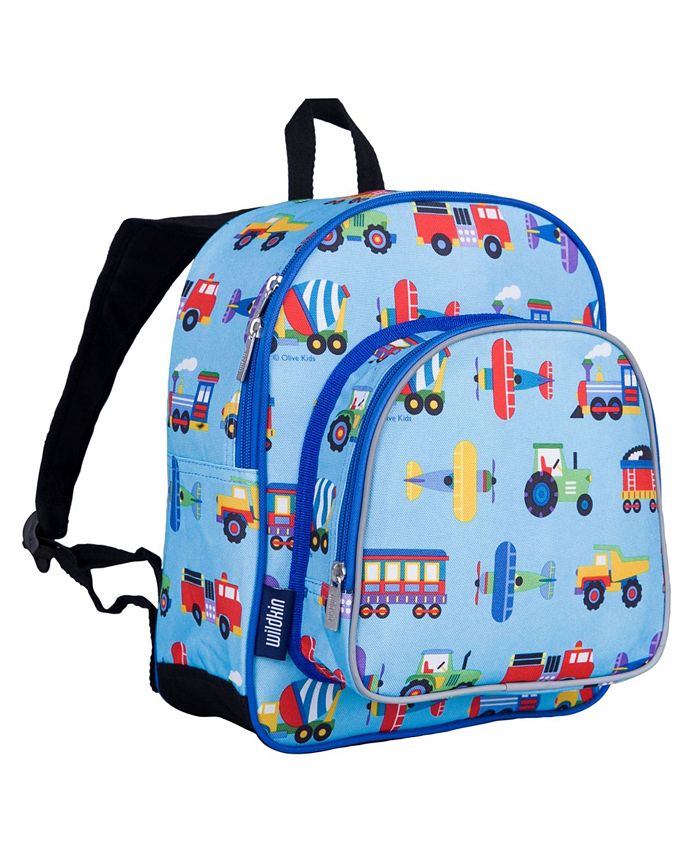 Wildkin Kids Insulated Lunch Box Bag (Trains, Planes and Trucks)