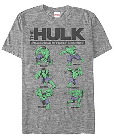 Marvel Men's Comic Collection The Hulk Intense Training Short Sleeve T-Shirt