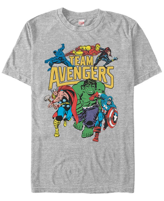 Marvel Men's Comic Collection Retro Team Avengers Short Sleeve T-Shirt