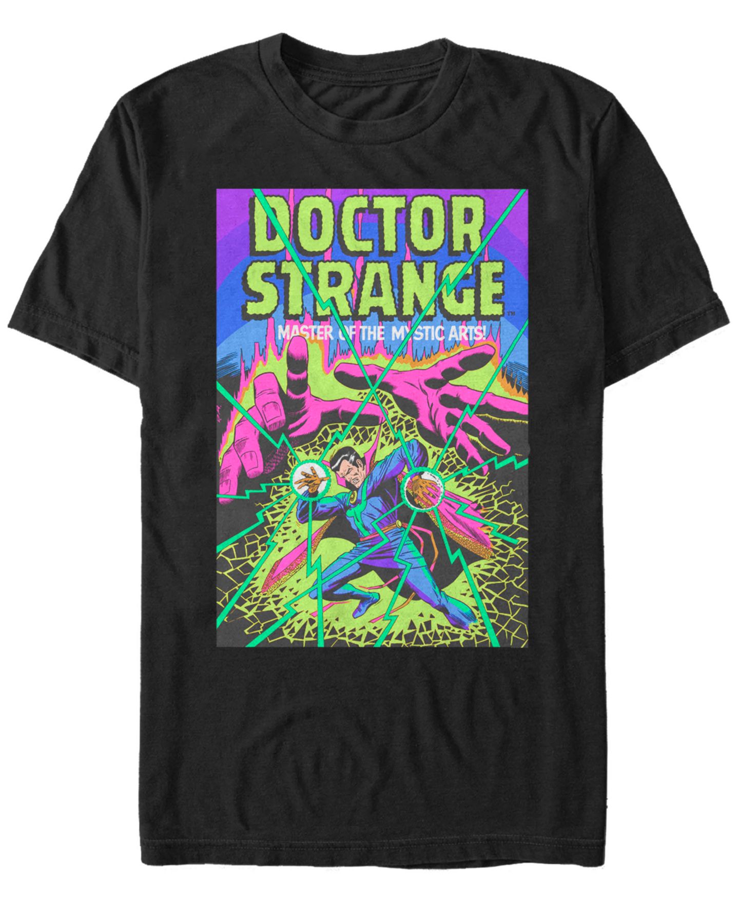 Мужская футболка Fifth Sun Marvel Comic Collection Vintage Doctor Strange Poster Short Sleeve, цвет: Чёрный — фото 1