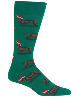 Hot Sox Men's Santa Dog Socks - Macy's