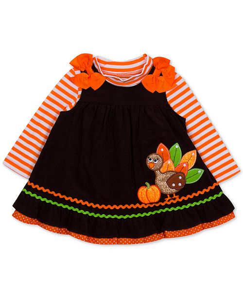 Rare Editions Baby Girls 2 Pc Striped Top Corduroy Turkey