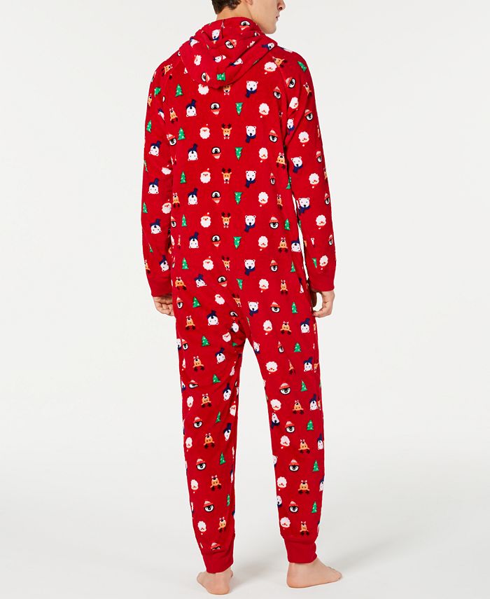 Family Pajamas Matching Men's Santa and Friends Hooded Pajamas, Created