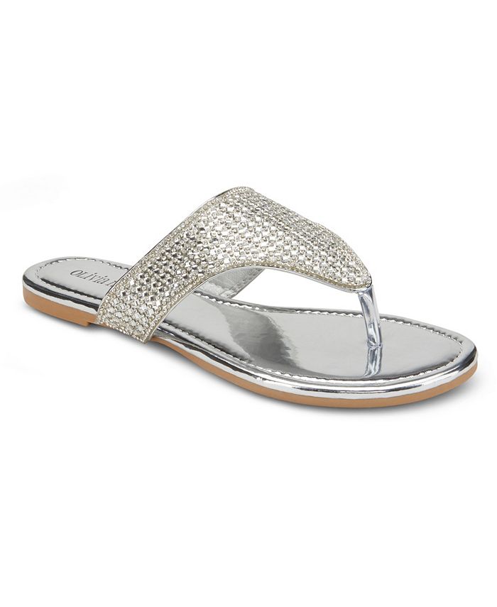 Olivia Miller Flash Forward Embellished Sandals - Macy's