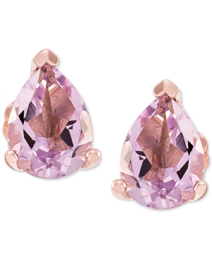 image of Amethyst (1-1/5 ct. t.w.) Stud Earrings in 14k Rose Gold