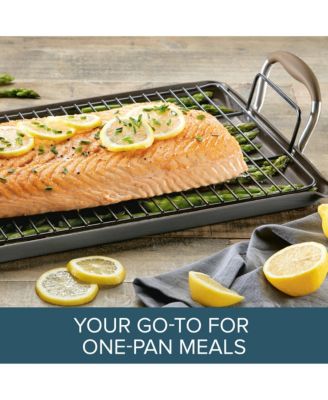 Advanced Home Hard-Anodized Nonstick Double Burner Griddle, 10" x 18"