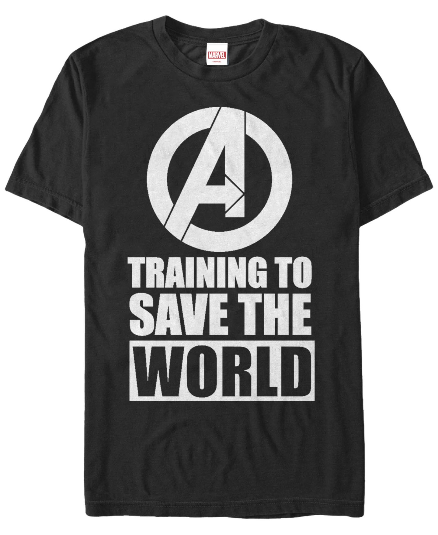 Мужская футболка Fifth Sun Marvel Comic Collection Avengers Logo Training To Save The World Short Sleeve, цвет: Чёрный — фото 1