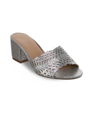 image of Olivia Miller Lauderhill Laser Cut Mule Sandals Women-s Shoes