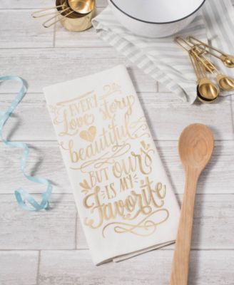 Love Story Printed Dishtowel Set of 2
