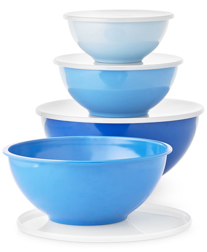 Martha Stewart Collection 8Pc. Blue Melamine Food Storage Bowl Set