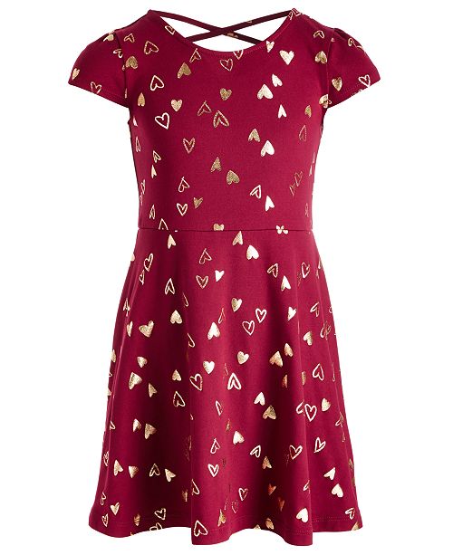 Epic Threads Toddler Girls Metallic Heart Dress Created For Macy S