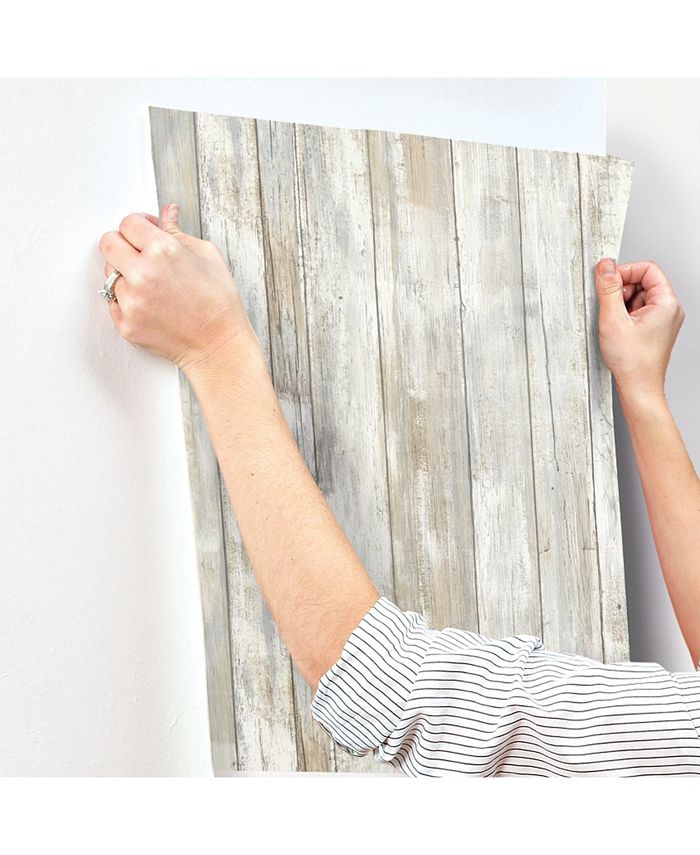 York Wallcoverings Distressed Wood Peel And Stick Wallpaper & Reviews