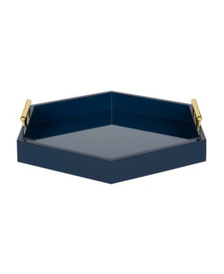 Lipton Hexagon Decorative Tray with Metal Handles - 18" x 18"