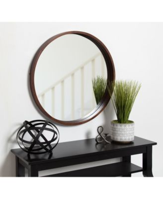 Hutton Round Wood Wall Mirror - 30" x 30"