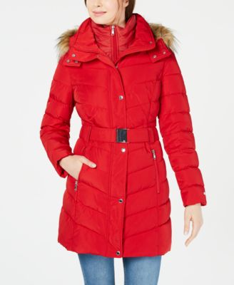 macys red coat