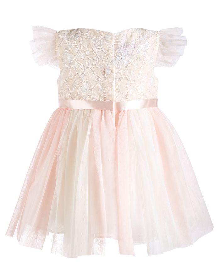 Bonnie Baby Baby Girls Lace Ballerina Dress - Macy's