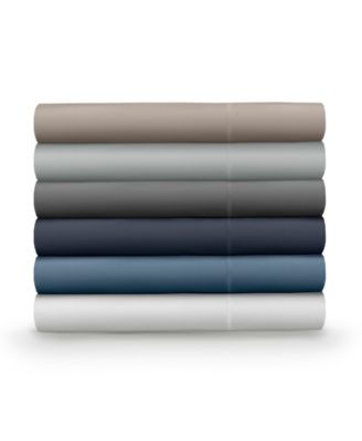 Shop Pillow Guy Classic Cool Crisp 100 Cotton Percale 4 Piece Sheet Sets In Light Grey