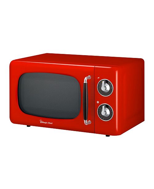 Magic Chef 0 7 Cubic Feet 700w Retro Countertop Microwave Oven Reviews Small Appliances Kitchen Macy S