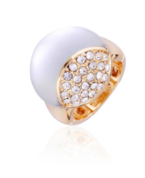 image of T Tahari Frosted Lucite Stretch Ring