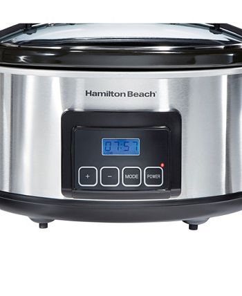 Hamilton Beach Programmable Stay or Go 6 Quart Slow Cooker with 2 Clips