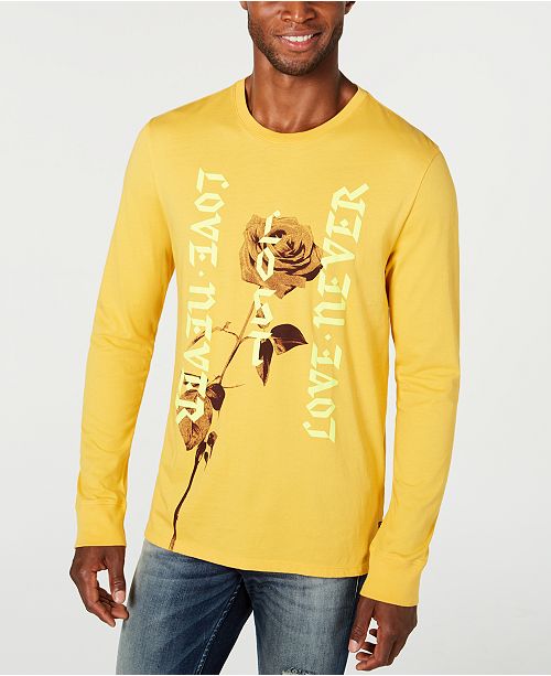 Guess Men S Love Never Lost Long Sleeve T Shirt Reviews T