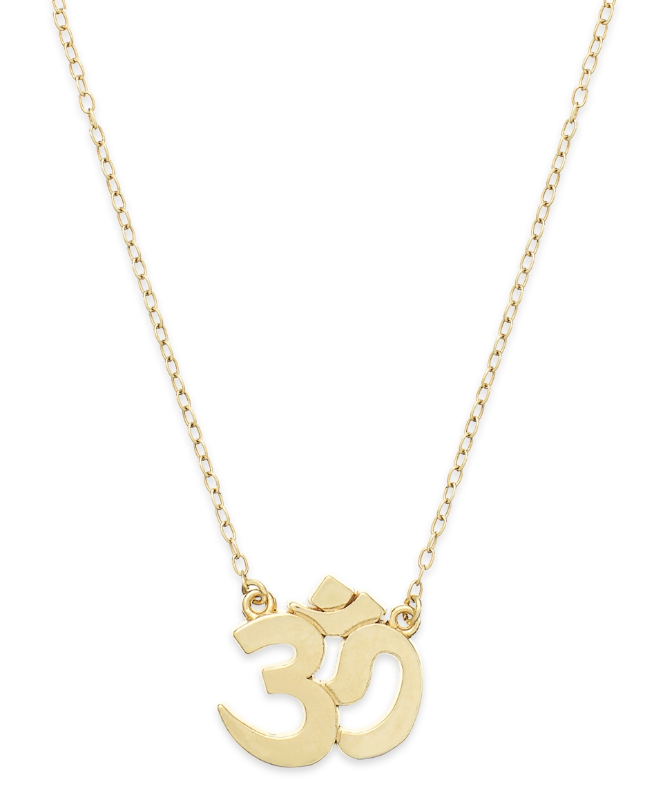 Giani Bernini 18k Gold over Sterling Silver Necklace, Om Pendant