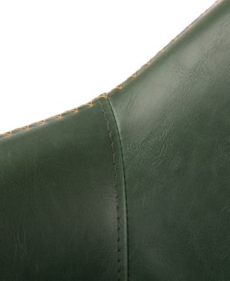 Mid-Century Modern Vintage Leatherette Gaslift Adjustable Swivel Bar Stool Set of 2