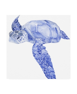 Trademark Global Jennifer Paxton Parker Ultramarine Sea Turtle I Canvas Art In Multi