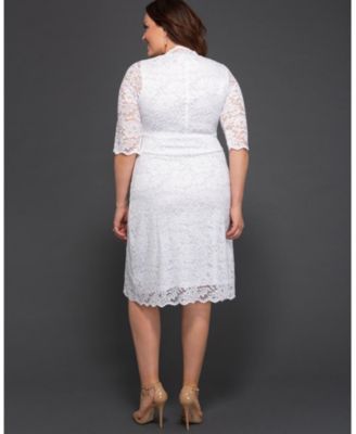 Kiyonna Women's Plus Size Luxe Lace Wedding Dress