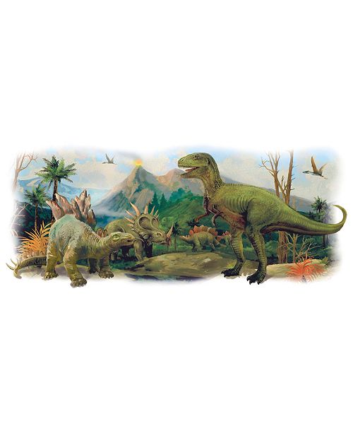 Dinosaurs Giant Scene Peel And Stick Wall Graphic - 