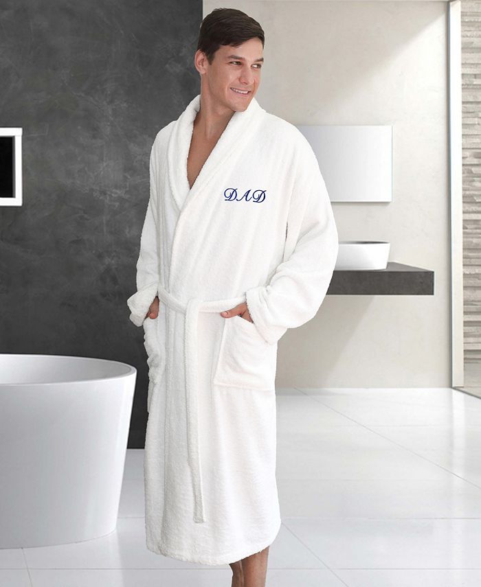 Linum Home Terry Bathrobe Embroidered with "Dad" Macy's