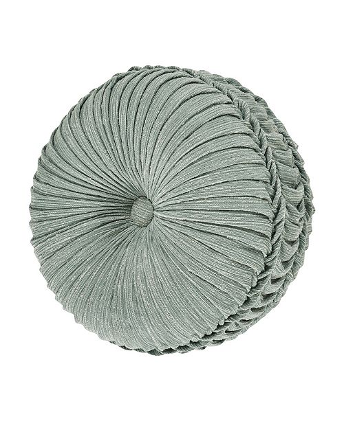J Queen Versailles Spa Tufted Round Decorative Throw Pillow