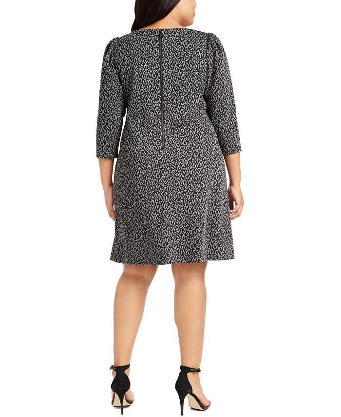 Calvin Klein Plus Size Animal-Print Ponté-Knit Dress - Macy's