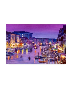 Shop Trademark Global David Lloyd Glover Romantic Venice Night Canvas Art In Multi