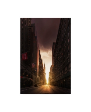 Trademark Global David Martin Castan Sunset Chrysler Building Canvas Art In Multi