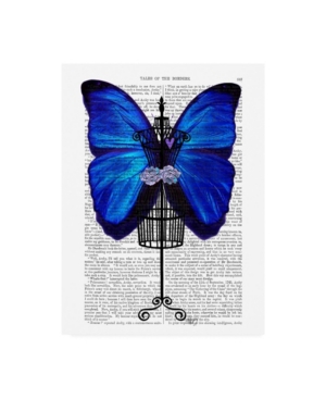 Trademark Global Fab Funky Mannequin, Blue Butterfly Canvas Art In Multi