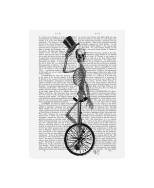 Trademark Global Fab Funky Skeleton On Unicycle Canvas Art In Multi