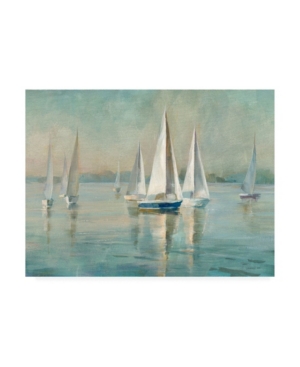 Trademark Global Danhui Nai Sailboats At Sunrise Canvas Art In Multi