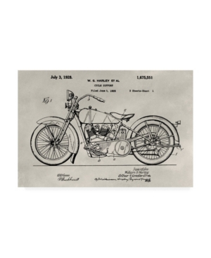 Trademark Global Alicia Ludwig Patent Motorcycle Canvas Art In Multi