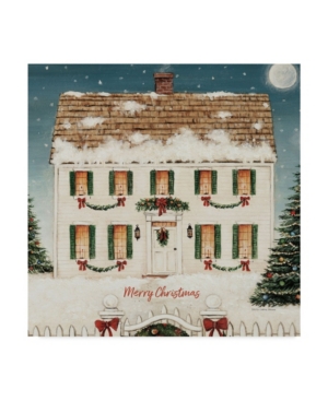 Trademark Global David Carter Brown Merry Lil House Sq Merry Christmas Canvas Art In Multi