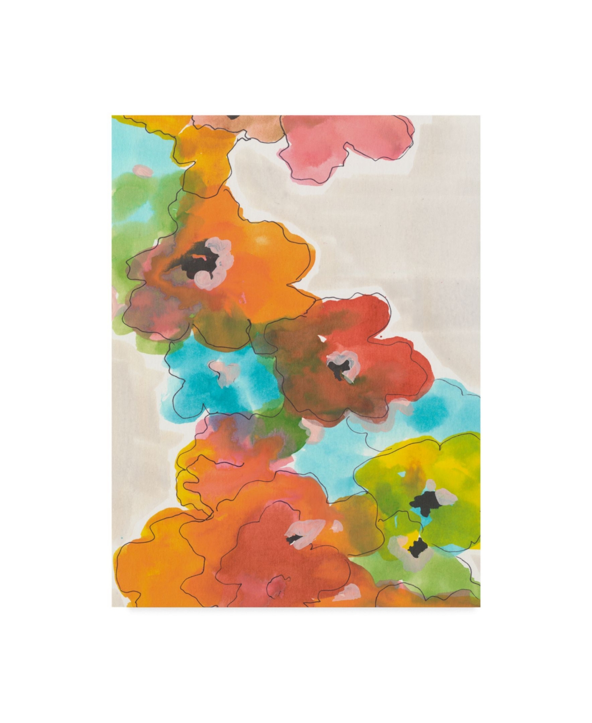 Jodi Fuchs Floral Cascade Ii Canvas Art - 15 x 20